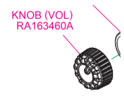 Motorola RA163460A Replacement Volume Knob - EVX-S24